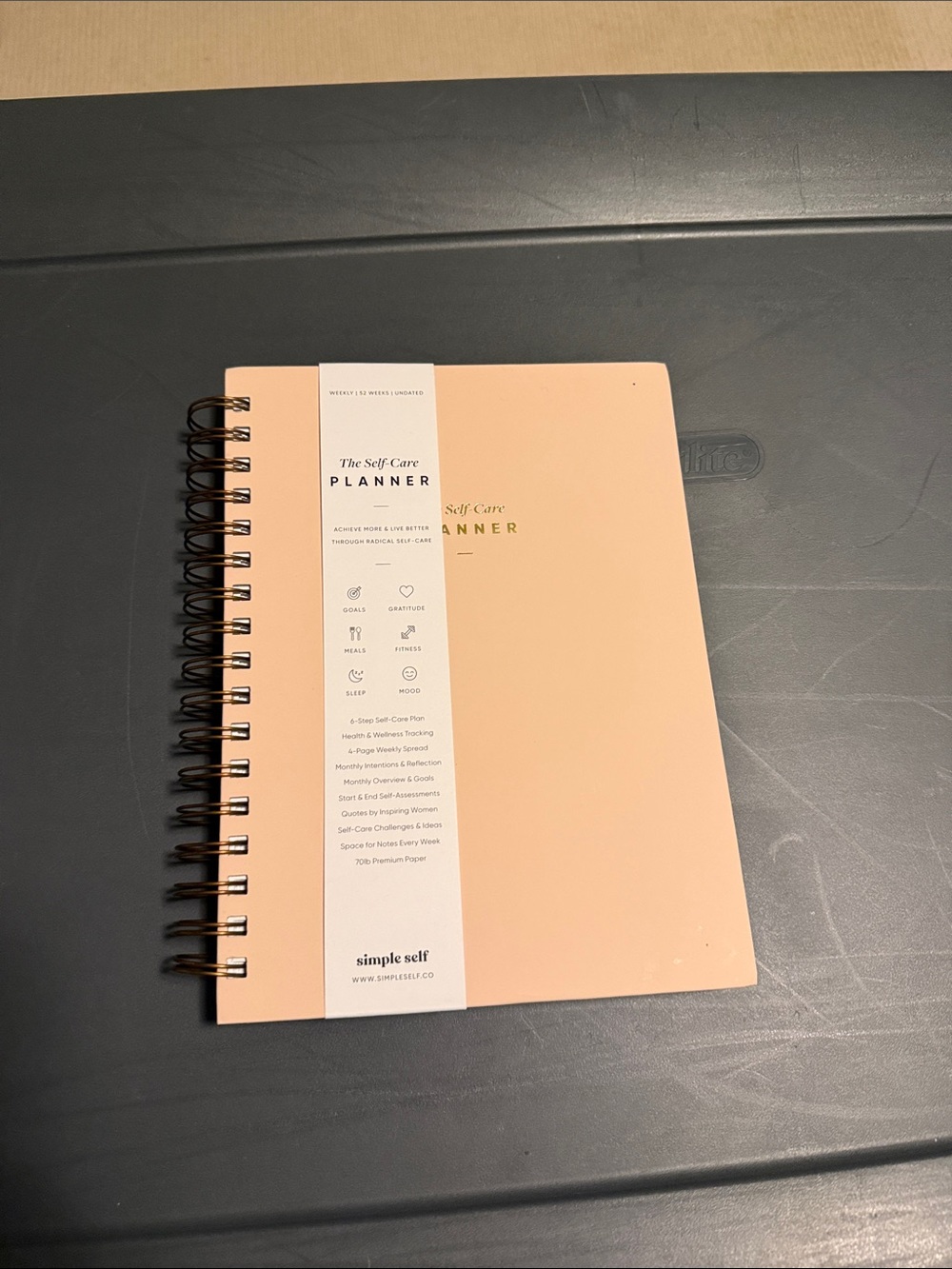 Simple Peach Self-Care Planner